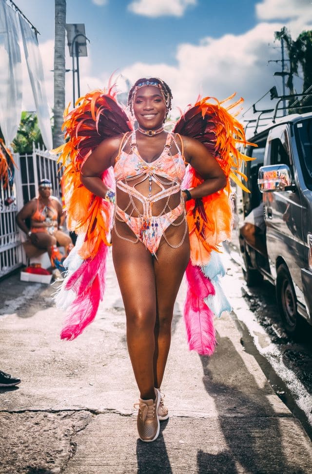 carnival trinidad in action with wings 