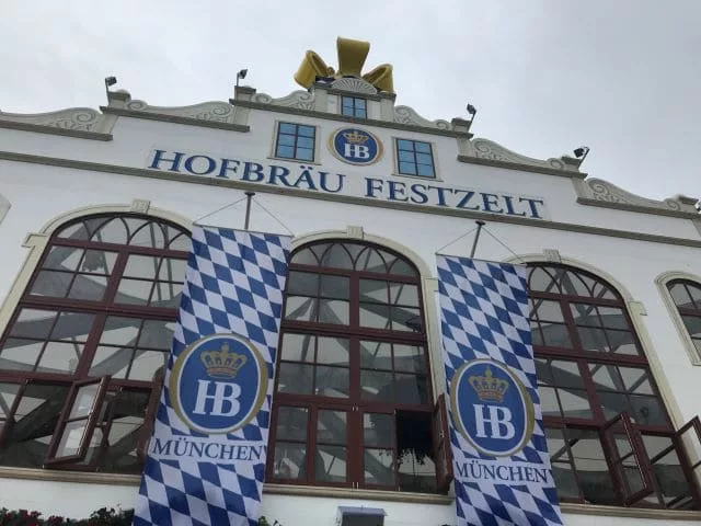 Famous Hofbrau beer tent in Munich for Oktoberfest