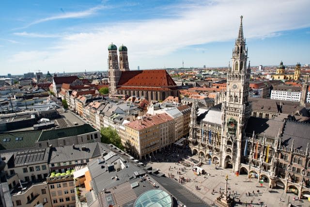 Munich city center in Germany castles